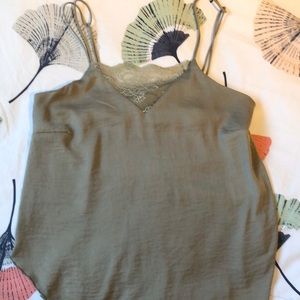 Green Camisole with Lace H&M